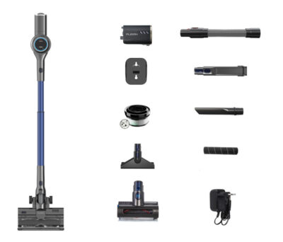 Bezprzewodowy odkurzacz pionowy z rurą teleskopową i 2 bateriami PURON PU40 PRO