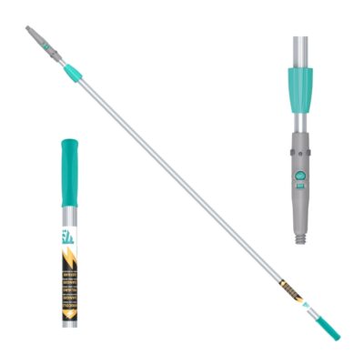 Kij teleskopowy do mycia okien, szyb, przeszkleń 2-6 m TTS z adapterem Lampo i adapterem z gwintem amerykańskim