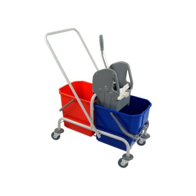 Wózek do mycia podłóg dwuwiaderkowy EURO z wyciskarką szczękową marki TTS